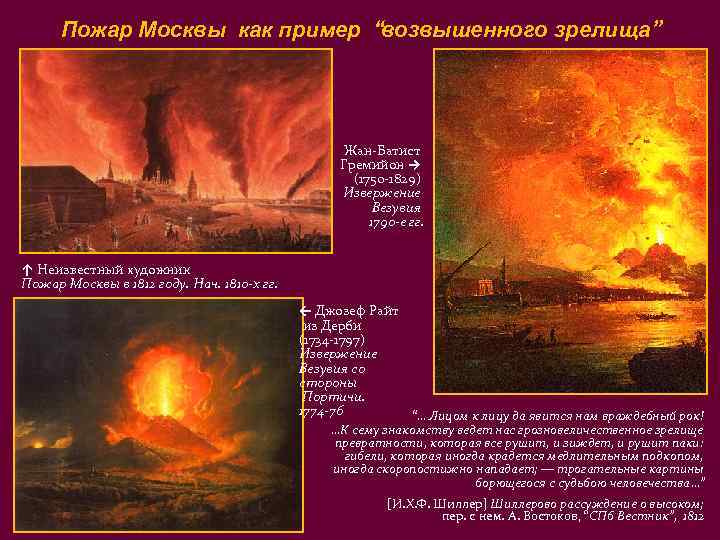  Пожар Москвы как пример “возвышенного зрелища”     Жан-Батист  