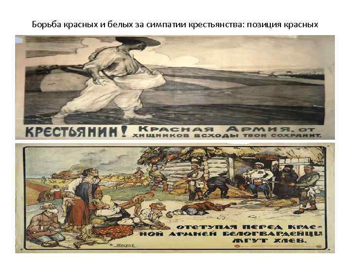 Борьба красных и белых за симпатии крестьянства: позиция красных 