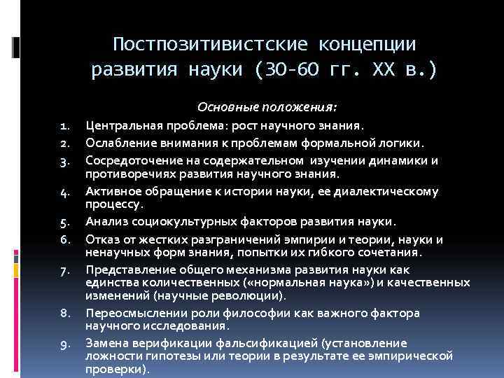 Научная концепция это. Постпозитивистские концепции. Основные концепции развития науки. Постпозитивистские концепции науки. Концепции современной науки.