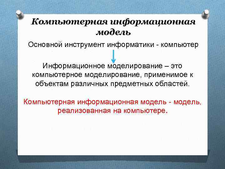 Презентация по теме компьютерное информационное моделирование