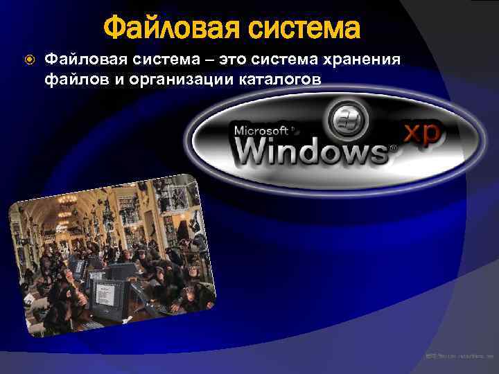    Файловая система – это система хранения файлов и организации каталогов 