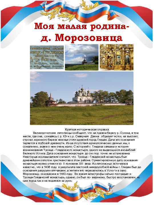   Моя малая родина-   д. Морозовица  МОИ ДОСТИЖЕНИЯ  