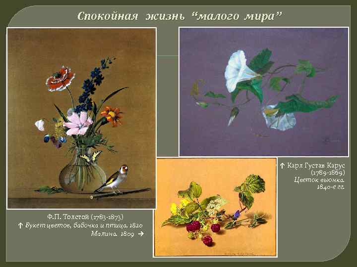 Описание натюрморта толстого букет цветов бабочка птичка