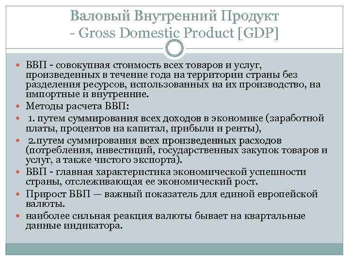   Валовый Внутренний Продукт   - Gross Domestic Product [GDP]  ВВП