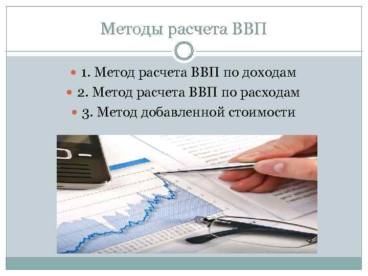   Методы расчета ВВП  1. Метод расчета ВВП по доходам  2.