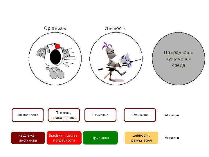    Организм   Личность      Природная и