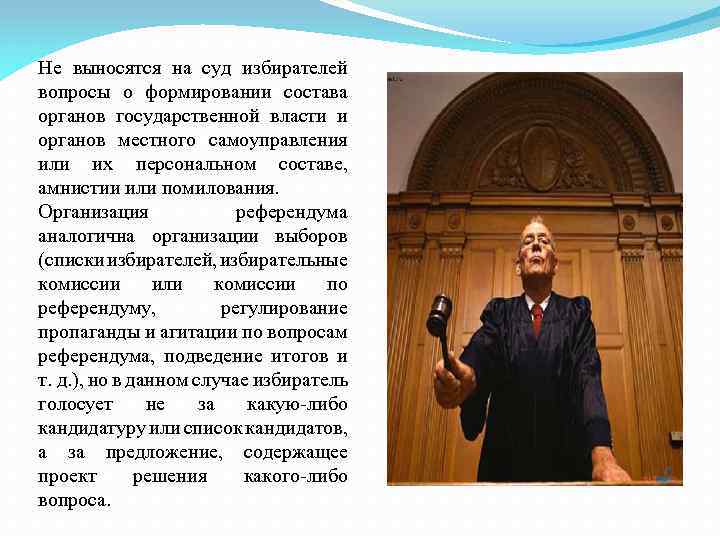 Не выносятся на суд избирателей вопросы о формировании состава органов государственной власти и органов
