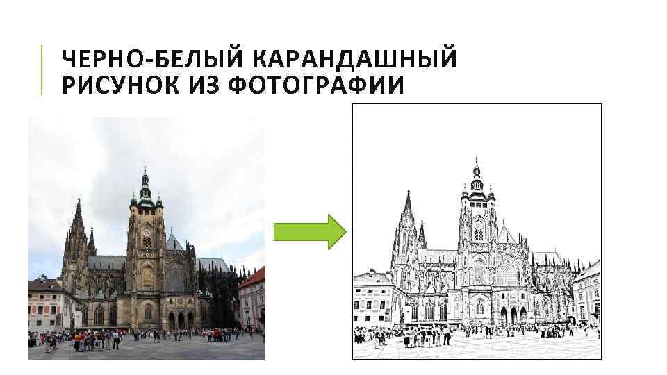 ЧЕРНО-БЕЛЫЙ КАРАНДАШНЫЙ РИСУНОК ИЗ ФОТОГРАФИИ 