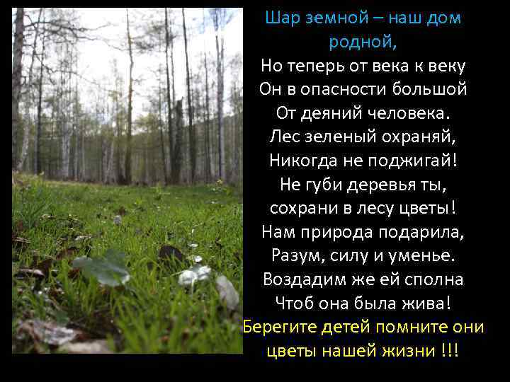 Шар земной – наш дом родной, Но теперь от века к веку Он в