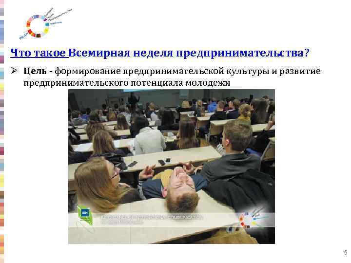Что такое Всемирная неделя предпринимательства? Ø Цель - формирование предпринимательской культуры и развитие предпринимательского