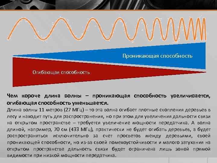 Длина красной волны в метрах. Проникающая способность волн. Проникающая способность радиоволн. Проникающая способность в зависимости от длины волны.