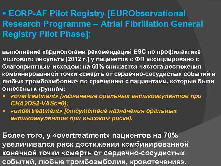  EORP-AF Pilot Registry [EURObservational Research Programme – Atrial Fibrillation General Registry Pilot Phase]: