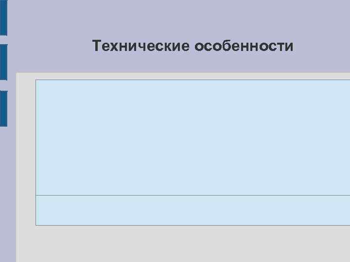 Технические особенности 
