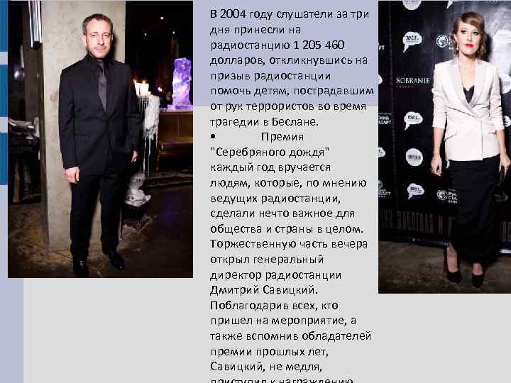 В 2004 году слушатели за три дня принесли на радиостанцию 1 205 460 долларов,