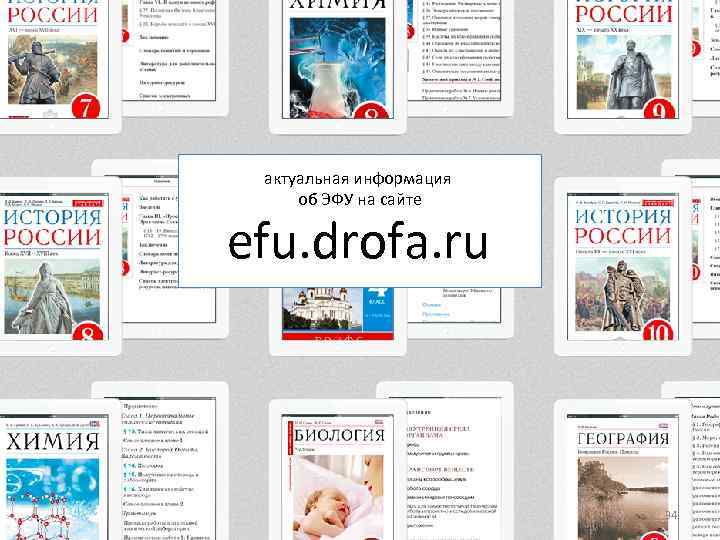 актуальная информация об ЭФУ на сайте efu. drofa. ru 34 