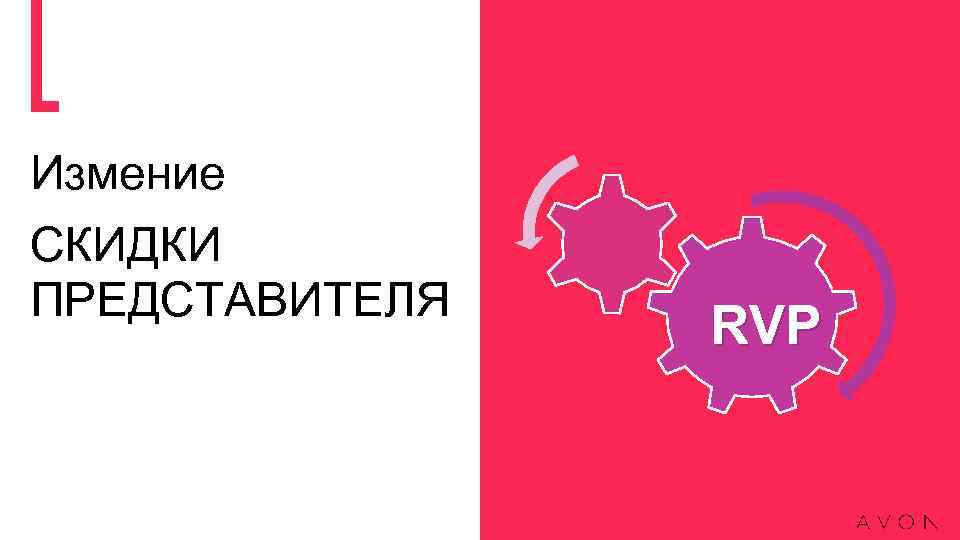 Измение СКИДКИ ПРЕДСТАВИТЕЛЯ RVP 