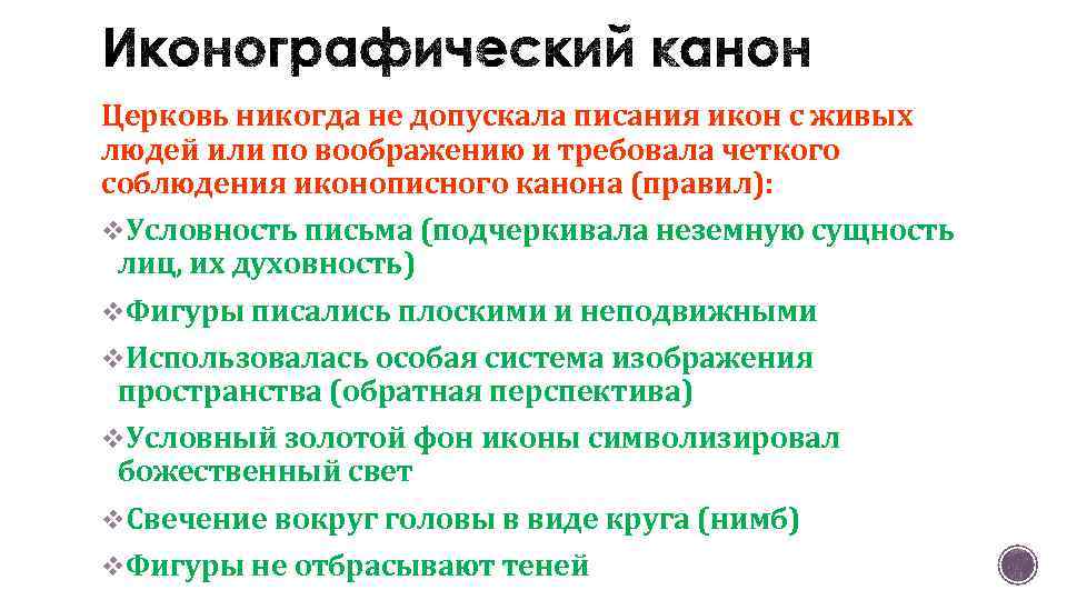 Церковь никогда не допускала писания икон с живых людей или по воображению и требовала