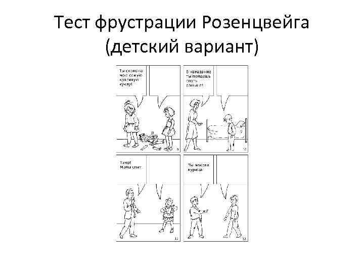 Тест фрустрации Розенцвейга (детский вариант) 