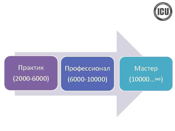 Практик (2000 -6000) Профессионал (6000 -10000) Мастер (10000…∞) 