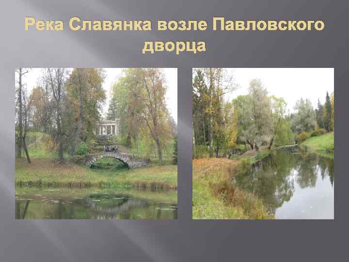 Река Славянка возле Павловского дворца 