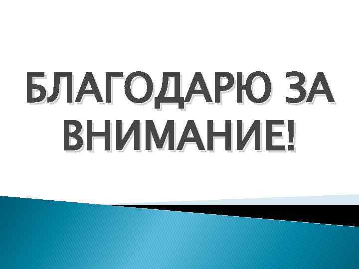 БЛАГОДАРЮ ЗА ВНИМАНИЕ! 