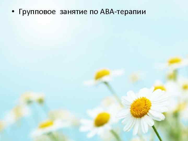  • Групповое занятие по АВА-терапии 