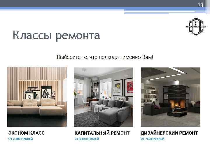 13 Классы ремонта 
