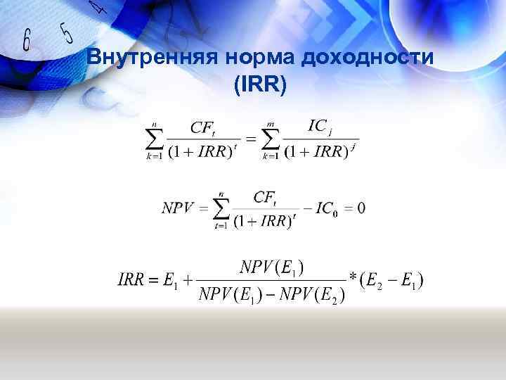 Внутренняя норма доходности (IRR) 