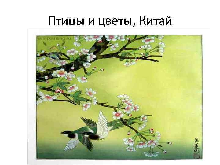 Птицы и цветы, Китай 