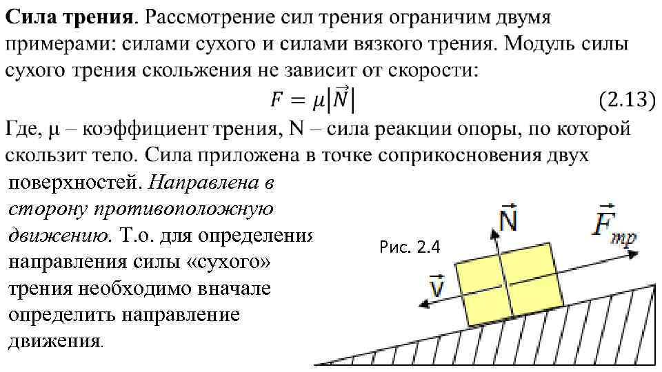 Верное направление сил