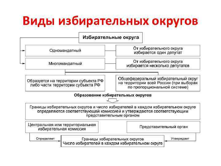Виды избирательных округов 