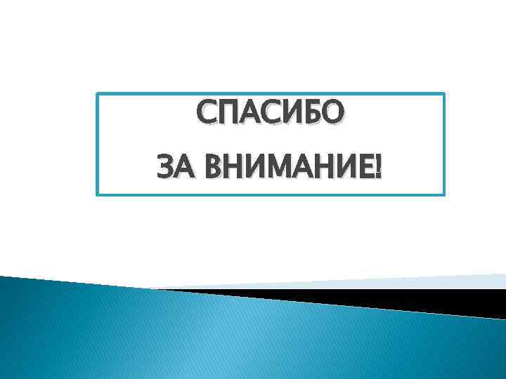 СПАСИБО ЗА ВНИМАНИЕ! 