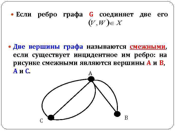 Графы ребра дуги