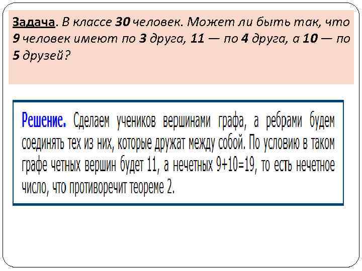 Задача. В классе 30 человек. Может ли быть так, что 9 человек имеют по
