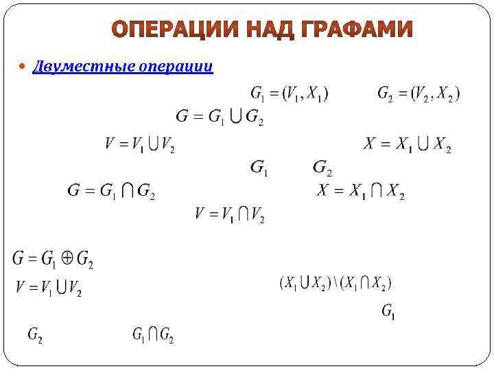  Двуместные операции 