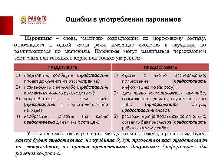 Использование ошибок. Ошибки в употреблении паронимов. Речевые ошибки связанные с употреблением паронимов. Типичные речевые ошибки с паронимами. Ошибки в паронимах примеры.