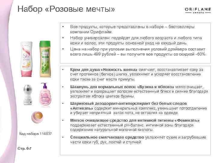 Набор «Розовые мечты» • • • Все продукты, которые представлены в наборе – бестселлеры