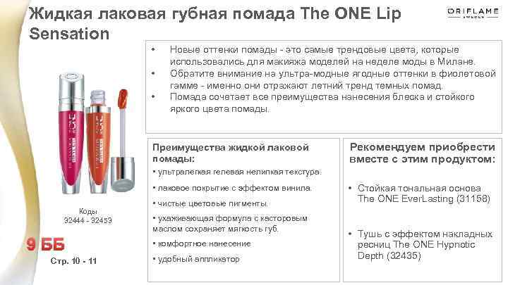 Жидкая лаковая губная помада The ONE Lip Sensation • • • Новые оттенки помады