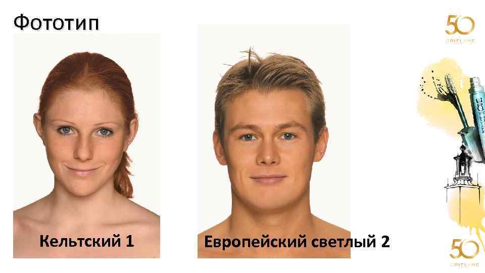 Фототип Картинка Кельтский 1 Европейский светлый 2 