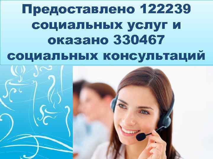 Предоставлено 122239 социальных услуг и оказано 330467 социальных консультаций 