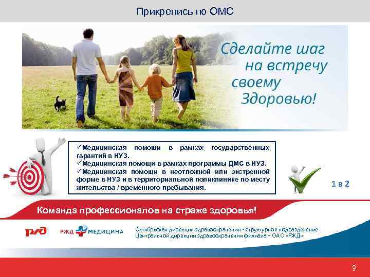 Прикрепись по ОМС üМедицинская помощи в рамках государственных гарантий в НУЗ. üМедицинская помощи в