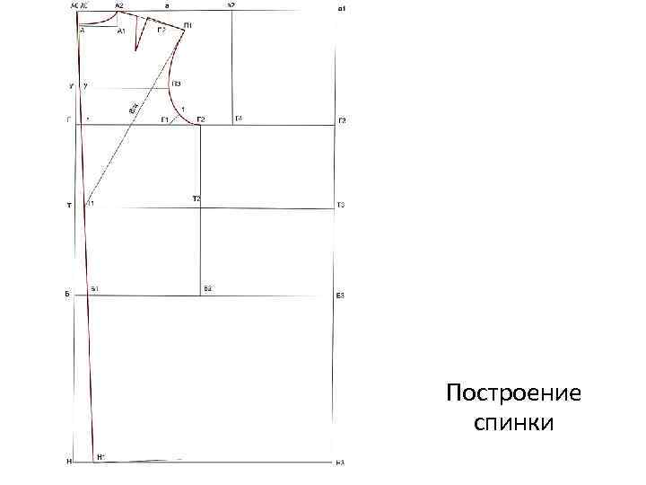 Чертеж основы плечевого изделия