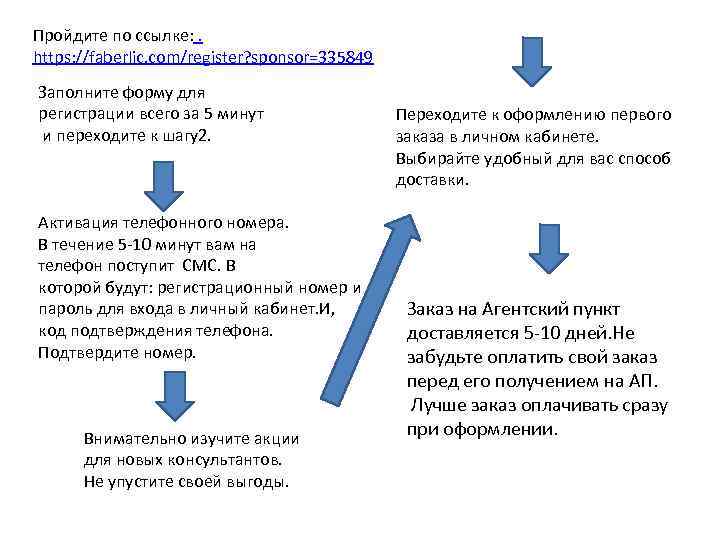 Пройдите по ссылке: . https: //faberlic. com/register? sponsor=335849 Заполните форму для регистрации всего за