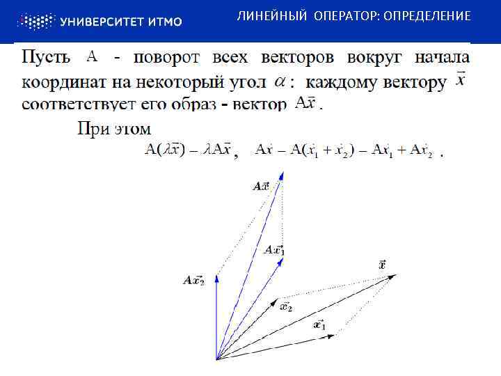 ЛИНЕЙНЫЙ ОПЕРАТОР: ОПРЕДЕЛЕНИЕ 