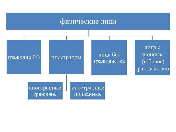 Схема права лиц участвующих в деле