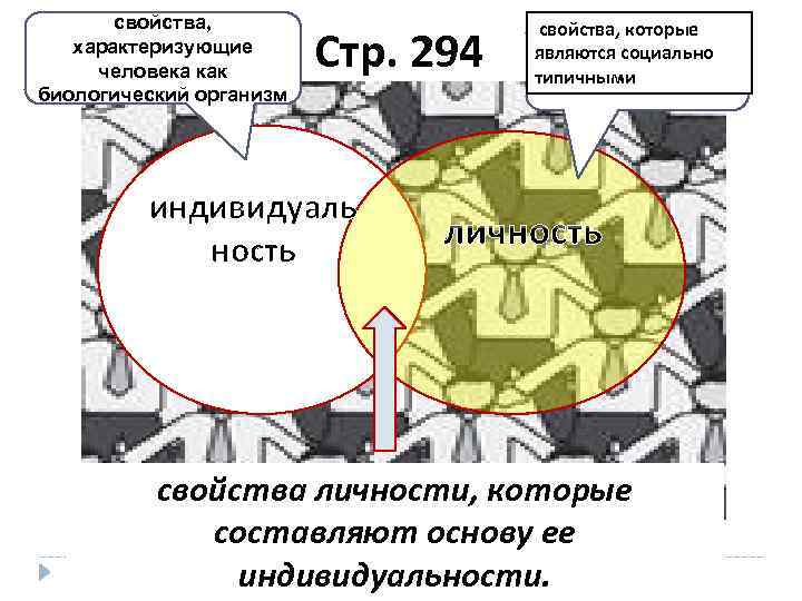 свойства, характеризующие человека как биологический организм Стр. 294 свойства, которые являются социально типичными индивидуаль