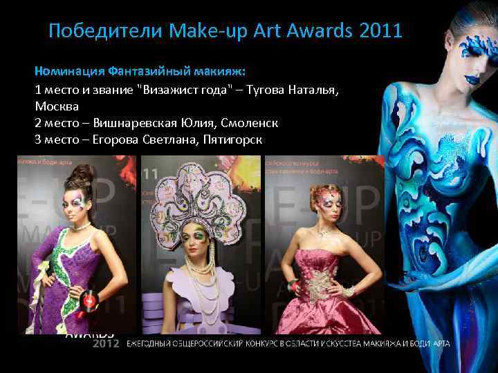 Победители Make-up Art Awards 2011 Номинация Фантазийный макияж: 1 место и звание "Визажист года"