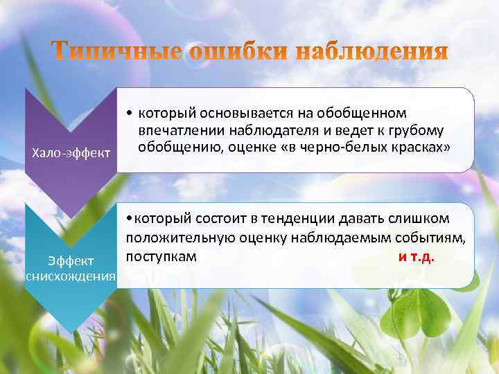  • который основывается на обобщенном впечатлении наблюдателя и ведет к грубому обобщению, оценке