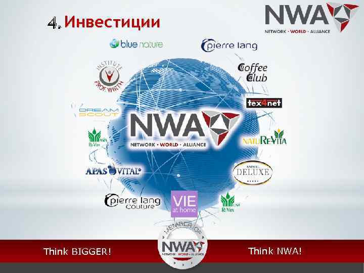 4. Инвестиции Think BIGGER! Think NWA! 