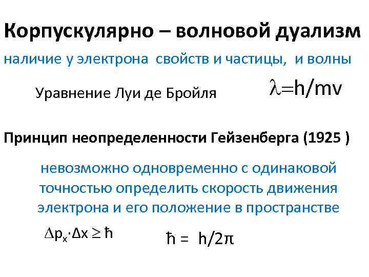 Корпускулярно волновой дуализм волновые свойства частиц